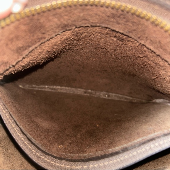 VTG Y2k COACH Dark Tan Leather Legacy Studio Flap Crossbody Bag #9144 - Picture 10 of 12